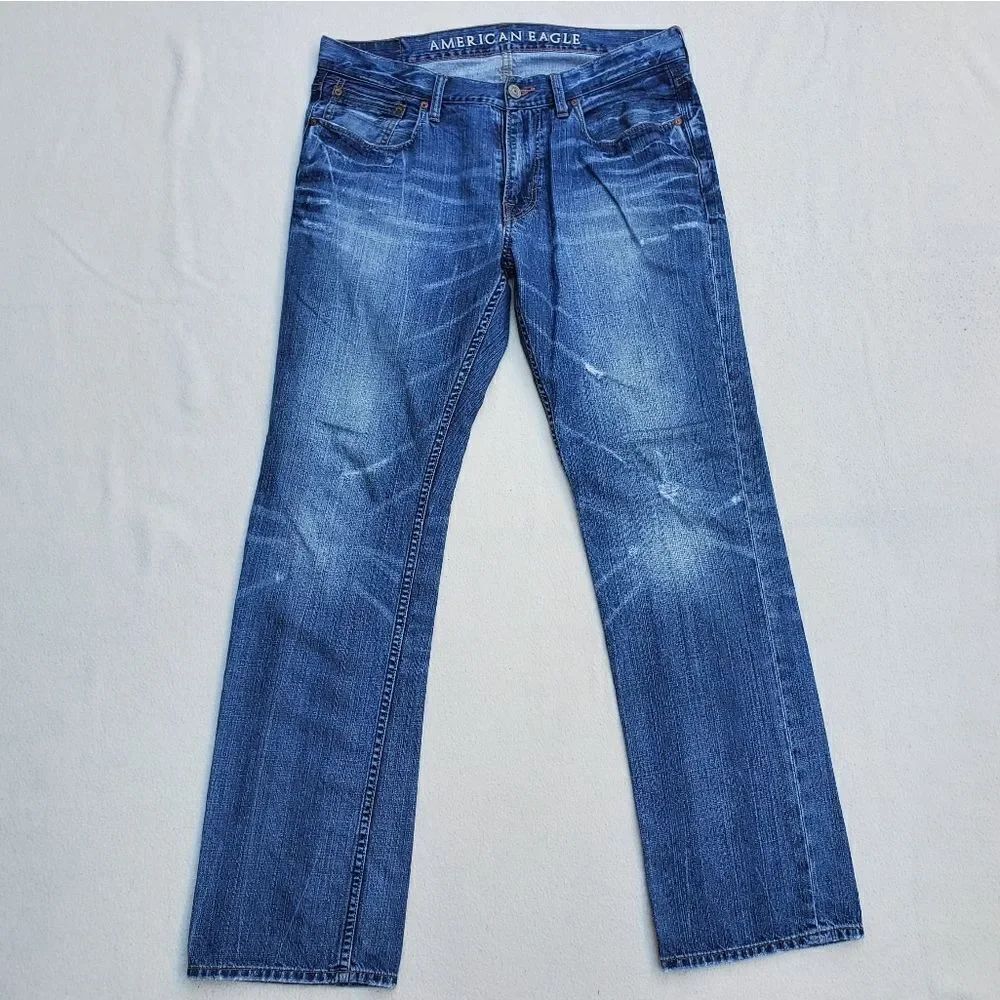 American Eagle Outfitters Original Straight Distressed Jeans 34W x 34L